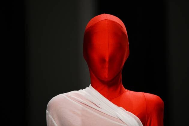 Russia Moscow Fashion Week 8880361 16.03.2025 A model presents a creation by the brand COSAREVE during the 4th Moscow Fashion Week at the Manege Central Exhibition Hall in Moscow, Russia. Grigory Sysoev Sputnik Moscow Russia  Copyright: xGrigoryxSysoevx