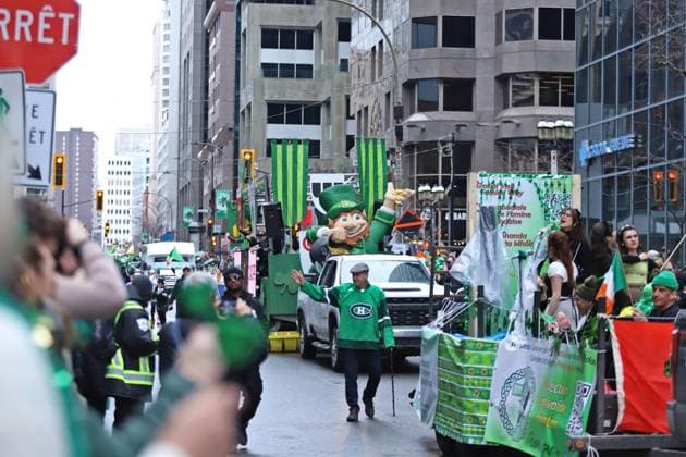 200th St. Patrick s Day Celebration Parade Persons taking part during the parade for the 200th edition of St. Patrick s Day, that commemorated the Irish heritage present in Montreal since the late 17th century. on March 16, 2025 in Montreal, Canada. (Photo by Horacio Zamora Rios Eyepix Group) Copyright: xHoracioxZamoraxRios xEyepixxGroupx HZ_16032025_147424