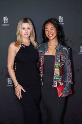 March 16, 2025, Los Angeles, California, USA: MERECEDES BLANCHE and WINTER WANG at The Garden of Forking Paths Spring Fashion Show by SELENEE at the Neue House in Los Angeles, California on March 16, 2025. Los Angeles USA - ZUMAw213 20250316_zep_w213_004 Copyright: xClutchxPocketsxWamblix