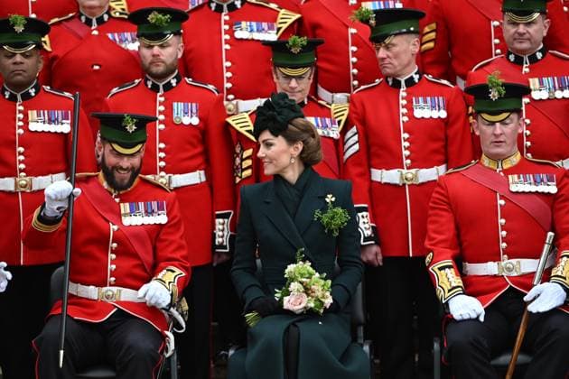 Bilder des Jahres 2025, Entertainment 03 März Entertainment Themen der Woche KW12 Catherine, Princess of Wales, attends The Irish Guards St. Patrick s Day Parade Catherine, Princess of Wales, attends The Irish Guards St. Patrick s Day Parade at Wellington Barracks, London, England, UK on Monday 17 March, 2025., Credit:Eddie Mulholland for The Telegraph Avalon UK, London  Copyright: xEddiexMulhollandxforxThexTelegraphx xAvalonx 0976614468