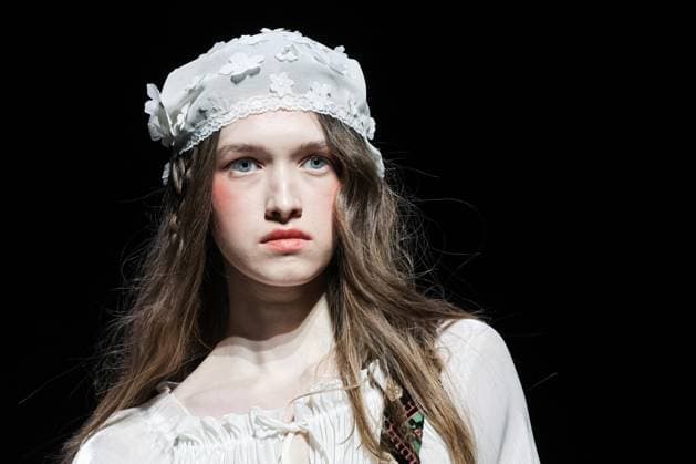 RUSSIA, MOSCOW - MARCH 18, 2025: A model showcases creations during a runway show for the collection by Masterpeace as part of the 4th Moscow Fashion Week at the Manege Central Exhibition Hall. Valery Sharifulin TASS  79202989