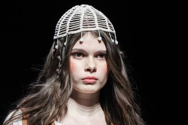 RUSSIA, MOSCOW - MARCH 18, 2025: A model showcases creations during a runway show for the collection by Masterpeace as part of the 4th Moscow Fashion Week at the Manege Central Exhibition Hall. Valery Sharifulin TASS  79202996