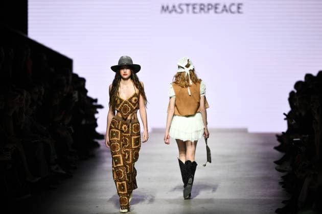 Russia Moscow Fashion Week 8882270 18.03.2025 Models present creations by the brand Masterpeace during the 4th Moscow Fashion Week at the Manege Central Exhibition Hall in Moscow, Russia. Vladimir Astapkovich Sputnik Moscow Russia  Copyright: xVladimirxAstapkovichx