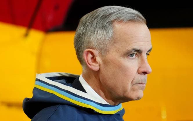 March 18, 2025, Iqaluit, Nunavut, Canada: Prime Minister Mark Carney makes an announcement at a Canadian Armed Forces forward-operating location in Iqaluit, Nunavut, on Tuesday, March 18, 2025. Iqaluit Canada  - ZUMAc35_ 20250318_zaf_c35_035 Copyright: xSeanxKilpatrickx