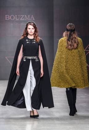 RUSSIA, MOSCOW - MARCH 18, 2025: Models showcase creations by Bouzma ethnique during a runway show of the 4th Moscow Fashion Week at the Manege Central Exhibition Hall. Arina Antonova TASS  79211530