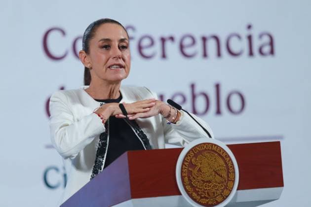 MexicoÃ¢â‚¬â ¢s President, Claudia Sheinbaum Pardo speaks during a news conference about the electoral process of the Judiciary will be for June 1, 2025. at the National Palace. on March 19, 2025 in Mexico City, Mexico. Mexico City Mexico - ZUMAe321 20250319_zia_e321_020 Copyright: xCarlosxSantiagox