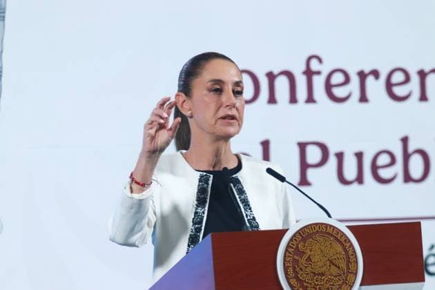 MexicoÃ¢â‚¬â ¢s President, Claudia Sheinbaum Pardo speaks during a news conference about the electoral process of the Judiciary will be for June 1, 2025. at the National Palace. on March 19, 2025 in Mexico City, Mexico. Mexico City Mexico - ZUMAe321 20250319_zia_e321_030 Copyright: xCarlosxSantiagox