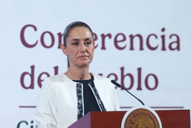MexicoÃ¢â‚¬â ¢s President, Claudia Sheinbaum Pardo speaks during a news conference about the electoral process of the Judiciary will be for June 1, 2025. at the National Palace. on March 19, 2025 in Mexico City, Mexico. Mexico City Mexico - ZUMAe321 20250319_zia_e321_031 Copyright: xCarlosxSantiagox