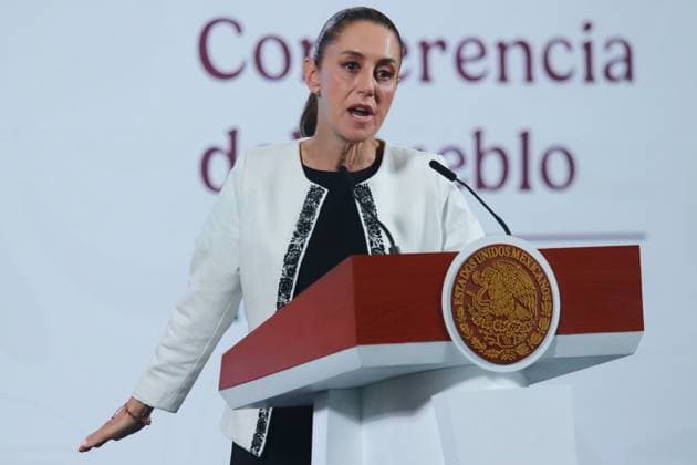 MexicoÃ¢â‚¬â ¢s President, Claudia Sheinbaum Pardo speaks during a news conference about the electoral process of the Judiciary will be for June 1, 2025. at the National Palace. on March 19, 2025 in Mexico City, Mexico. Mexico City Mexico - ZUMAe321 20250319_zia_e321_032 Copyright: xCarlosxSantiagox