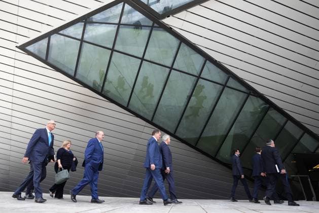 News Bilder des Tages March 19, 2025, Toronto, On, CANADA: Members of government arrive for a cabinet swearing-in-ceremony in Toronto on Wednesday, March 19, 2025. Toronto CANADA  - ZUMAc35_ 20250319_zaf_c35_023 Copyright: xNathanxDenettex