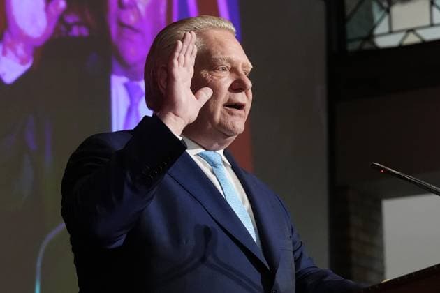March 19, 2025, Toronto, On, CANADA: Premier Doug Ford reaffirms his oath as premier of Ontario during a cabinet swearing-in ceremony in Toronto on Wednesday, March 19, 2025. Toronto CANADA  - ZUMAc35_ 20250319_zaf_c35_034 Copyright: xNathanxDenettex