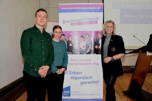 Alem BegiÄ‡, professional boxer European champion Maya Upmann Last years prizewinner Claudia Jung Singer Mdl a D Munich 20 03 2025 Palace of Justice Bavarias Minister of Justice Georg Eisenreich is patron of the 5th Bavarian Youth Prize Start of the competition with the theme Is inheritance actually Munich