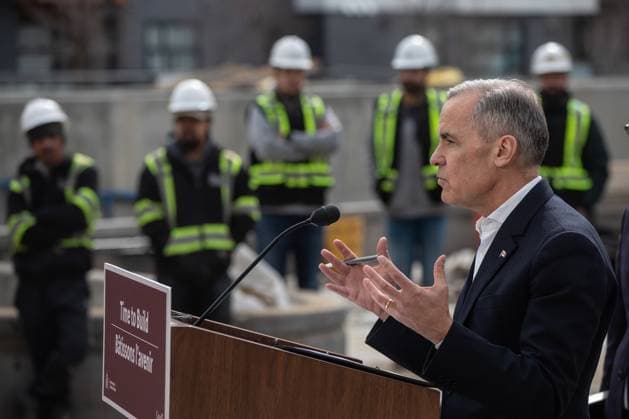 March 20, 2025, Edmonton, Ab, CANADA: Prime Minister Mark Carney announce funding for houses during a visit to Edmonton, Thursday, March 20, 2025. Edmonton CANADA  - ZUMAc35_ 20250320_zaf_c35_124 Copyright: xJasonxFransonx