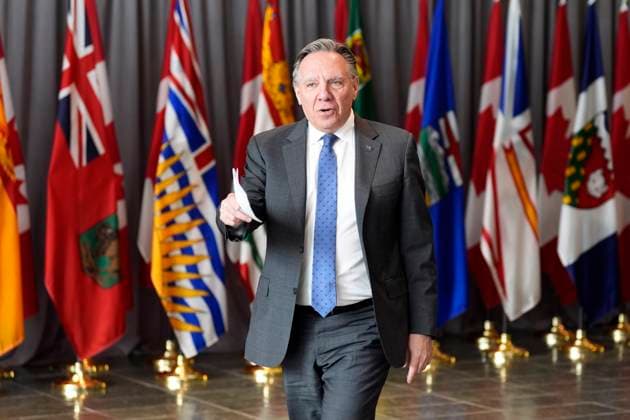 March 21, 2025, Ottawa, On, Canada: Quebec Premier Francois Legault arrives at a First Ministers Meeting at the National War Museum Friday, March 21, 2025 in Ottawa. Ottawa Canada  - ZUMAc35_ 20250321_zaf_c35_029 Copyright: xAdrianxWyldx