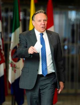 March 21, 2025, Ottawa, Ontario, Canada: Premier of Quebec Francois Legault arrives to take part in the First Ministers meeting at the National War Museum in Ottawa on Friday, March 21, 2025. Ottawa Canada  - ZUMAc35_ 20250321_zaf_c35_031 Copyright: xSeanxKilpatrickx