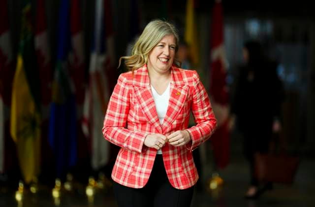 March 21, 2025, Ottawa, Ontario, Canada: Susan Holt, Premier of New Brunswick, arrives to take part in the First Minister Meeting at the National War Museum in Ottawa on Friday, March 21, 2025. Ottawa Canada  - ZUMAc35_ 20250321_zaf_c35_065 Copyright: xSeanxKilpatrickx