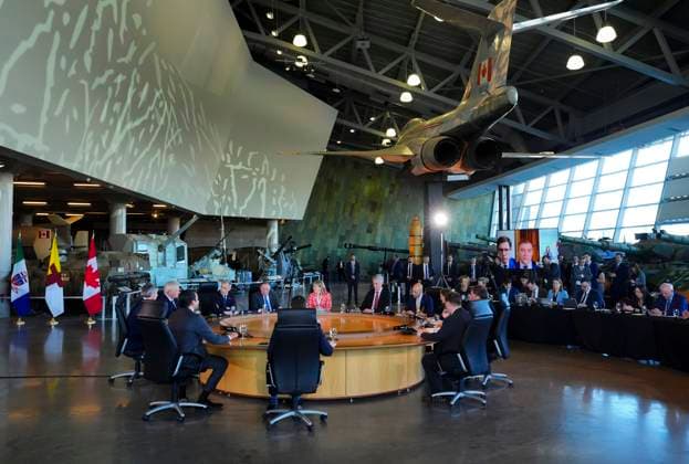 March 21, 2025, Ottawa, Ontario, Canada: Prime Minister Mark Carney speaks during the First Minister Meeting at the National War Museum in Ottawa on Friday, March 21, 2025. Ottawa Canada  - ZUMAc35_ 20250321_zaf_c35_086 Copyright: xSeanxKilpatrickx