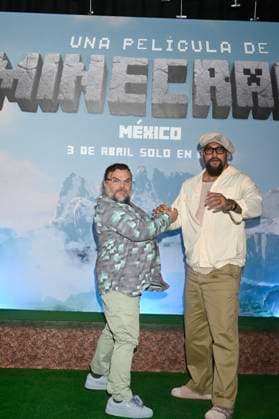 Actors Jack Black and Jason Momoa attend the Photocall for the Minecraft film at Mexico City St. Regis Hotel. on March 21, 2025 in Mexico City, Mexico. Mexico City Mexico - ZUMAe321 20250321_zia_e321_008 Copyright: xCarlosxTischlerx