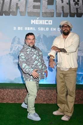 Actors Jack Black and Jason Momoa attend the Photocall for the Minecraft film at Mexico City St. Regis Hotel. on March 21, 2025 in Mexico City, Mexico. Mexico City Mexico - ZUMAe321 20250321_zia_e321_009 Copyright: xCarlosxTischlerx