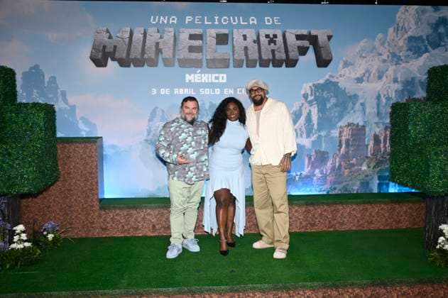 (L-R) Jack Black, Danielle Brooks and Jason Momoa attend the Photocall for the Minecraft film at Mexico City St. Regis Hotel. on March 21, 2025 in Mexico City, Mexico. Mexico City Mexico - ZUMAe321 20250321_zia_e321_022 Copyright: xCarlosxTischlerx