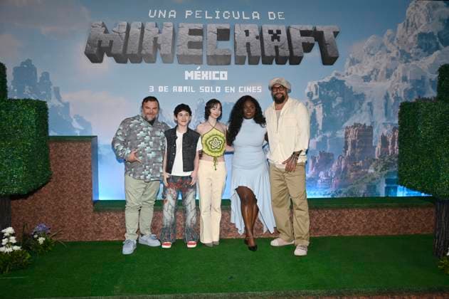 (L-R) Jack Black, Sebastian Eugene Hansen, Emma Myers, Danielle Brooks and Jason Momoa attend the Photocall for the Minecraft film at Mexico City St. Regis Hotel. on March 21, 2025 in Mexico City, Mexico. Mexico City Mexico - ZUMAe321 20250321_zia_e321_034 Copyright: xCarlosxTischlerx