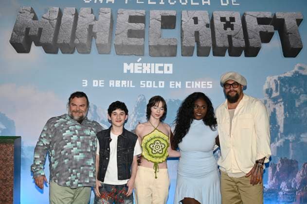 (L-R) Jack Black, Sebastian Eugene Hansen, Emma Myers, Danielle Brooks and Jason Momoa attend the Photocall for the Minecraft film at Mexico City St. Regis Hotel. on March 21, 2025 in Mexico City, Mexico. Mexico City Mexico - ZUMAe321 20250321_zia_e321_037 Copyright: xCarlosxTischlerx