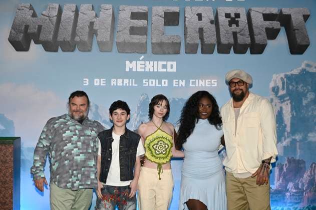 (L-R) Jack Black, Sebastian Eugene Hansen, Emma Myers, Danielle Brooks and Jason Momoa attend the Photocall for the Minecraft film at Mexico City St. Regis Hotel. on March 21, 2025 in Mexico City, Mexico. Mexico City Mexico - ZUMAe321 20250321_zia_e321_038 Copyright: xCarlosxTischlerx
