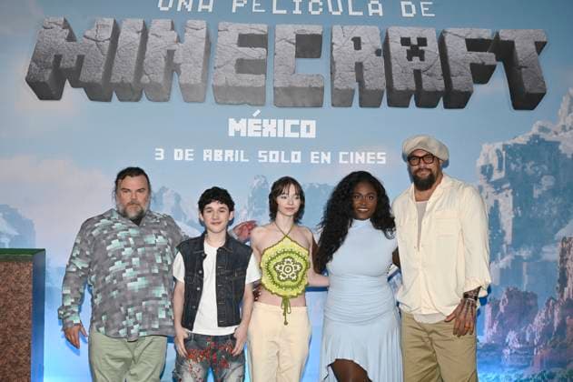(L-R) Jack Black, Sebastian Eugene Hansen, Emma Myers, Danielle Brooks and Jason Momoa attend the Photocall for the Minecraft film at Mexico City St. Regis Hotel. on March 21, 2025 in Mexico City, Mexico. Mexico City Mexico - ZUMAe321 20250321_zia_e321_039 Copyright: xCarlosxTischlerx