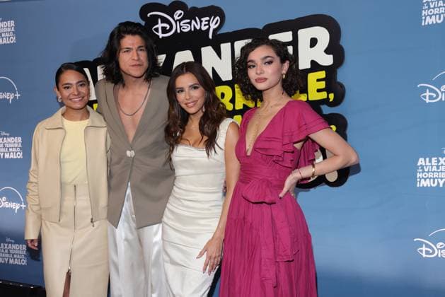March 21, 2025, Mexico City, Ciudad de Mexico, Mexico: (L-R) Mabel Cadena, Cristo Ferno¡ndez, Eva Longoria, Paulina Chavez attend the red carpet for Alexander and the Terrible, Horrible, No Good, Very Bad Road Trip film premiere at Sofitel Mexico City Reforma. on March 21, 2025 in Mexico City, Mexico. Mexico City Mexico - ZUMAe321 20250321_zea_e321_009 Copyright: xYamakxPereax