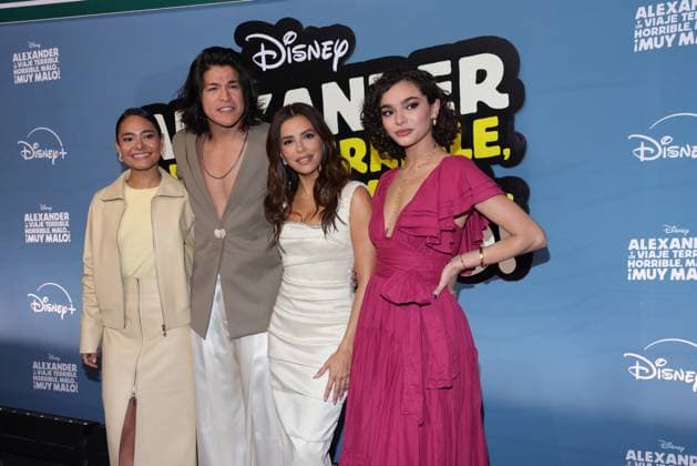 March 21, 2025, Mexico City, Ciudad de Mexico, Mexico: (L-R) Mabel Cadena, Cristo Ferno¡ndez, Eva Longoria, Paulina Chavez attend the red carpet for Alexander and the Terrible, Horrible, No Good, Very Bad Road Trip film premiere at Sofitel Mexico City Reforma. on March 21, 2025 in Mexico City, Mexico. Mexico City Mexico - ZUMAe321 20250321_zea_e321_026 Copyright: xYamakxPereax