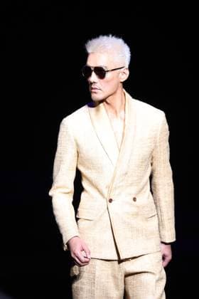 BEIJING, CHINA - MARCH 22: Actor model Hu Bing walks the runway at the FIRS China Suits Trend Show on day 3 of China Fashion Week A W2025 at 798Â·751 PARK on March 22, 2025 in Beijing, China.  Copyright: xChinaxNewsxServicex 111556568796