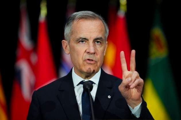 March 21, 2025, Ottawa, Ontario, Canada: Prime Minister Mark Carney holds a press conference following the First Ministers Meeting at the National War Museum on Friday, March 21, 2025. Ottawa Canada  - ZUMAc35_ 20250321_zaf_c35_137 Copyright: xSeanxKilpatrickx