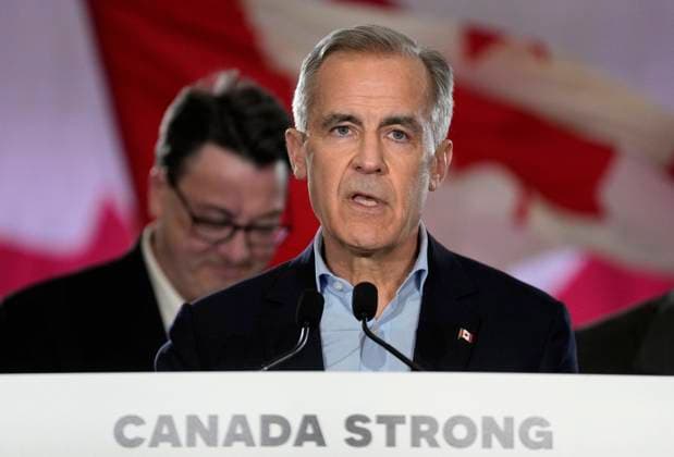 March 23, 2025, St. John s, Nl, CANADA: Liberal Party of Canada Leader Mark Carney speaks during his campaign kick-off rally in St. John s, Sunday, March 23, 2025. St. John s CANADA  - ZUMAc35_ 20250323_zaf_c35_077 Copyright: xFrankxGunnx