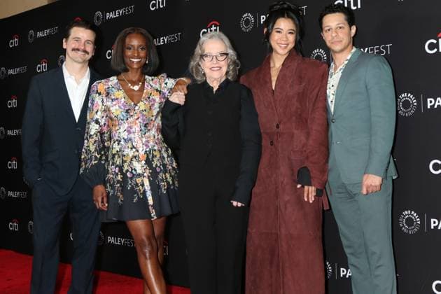 Bilder des Jahres 2025, Entertainment 03 März Entertainment Themen der Woche KW12 Entertainment Bilder des Tages USA - PaleyFEST 2025 - Matlock - Los Angeles LOS ANGELES - MAR 23: Jason Ritter, Skye P. Marshall, Kathy Bates, Leah Lewis, David Del Rio at PaleyFEST 2025 - Matlock at the Dolby Theater on March 23, 2025 in Los Angeles, CA Los Angeles CA USA  Copyright: xKathyxHutchinsx xHutchinsxPhotox
