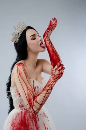 Creative Highlights Symbolfotos Bride in blood-stained lingerie with a crown exhibits dark beauty Bride in blood-stained lingerie with a crown exhibits dark beauty ,model released, Symbolfoto Copyright: xZoonar.com AndreyxGuryanovx 23024881 ,model released, Symbolfoto ,property released