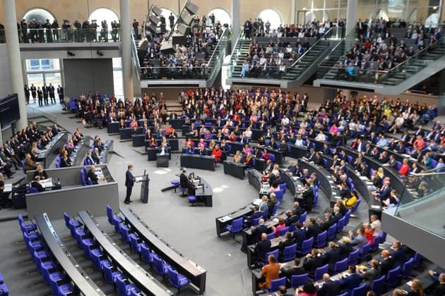 News Themen der Woche KW13 Berlin, Konstituierende Sitzung des Bundestag Der Plenarsaal während der Sitzung des Deutschen Bundestags am 25.03.2025 in Berlin. Berlin Bundestag Berlin Deutschland *** Berlin, Constituent session of the Bundestag The plenary hall during the session of the German Bundestag on 25 03 2025 in Berlin Berlin Bundestag Berlin Germany