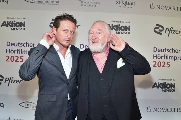 3 German Audio Film Award 2025 Roman Knizka, Felix von Manteuffel Arrival at the c in Berlin, on 25 03 2025 Photopress Mueller