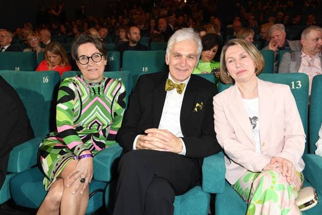 Christina Marx, Walter Sittler and Jette Foerster at the German Audio Film Award ceremony on 25 03 2025 in Berlin German Audio Film Award 2025 in Berlin