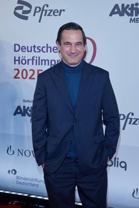 Soenke Moehring welcomes guests to the 23 German Audio Film Award 2025 at the Colosseum Filmtheater in Berlin on 25 02 2025 23 German Audio Film Award 2025