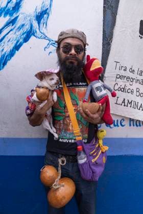 March 25, 2025, Mexico, Mexico: A demonstrator poses during a protest against the closure of the Paloma Azul pulqueria. Pulque workers held a protest to demand that the Administrative Verification Institute (INVEA) stop the closure of pulquerias in Mexico City, such as Paloma Azul. This year, up to 15 pulquer™as have been closed. Mexico Mexico - ZUMAs197 20250325_aaa_s197_112 Copyright: xGuillermoxDiazx