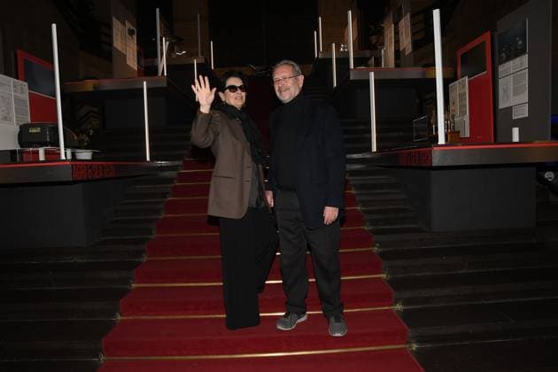 Rome, Italy: Rome, Palazzo Piacentini Mimit Aphrodite Award 2025, In the photo: Monica Guerritore Roberto Zaccaria Rome Italy  - ZUMAp169 20250326_zea_p169_119 Copyright: xVincenzoxLandix