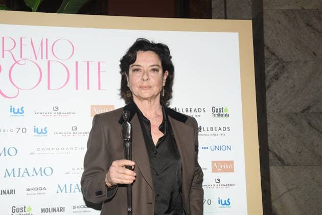 Rome, Italy: Rome, Palazzo Piacentini Mimit Aphrodite Award 2025, In the photo: Monica Guerritore Rome Italy  - ZUMAp169 20250326_zea_p169_169 Copyright: xVincenzoxLandix