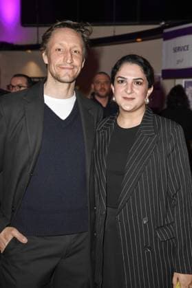 Hendrik Heutmann and Rana Farahani at the 23 GERMAN HEARING FILM AWARD 2025 at the Colosseum Filmtheater in Berlin on 25 03 2025