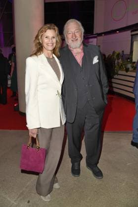 Leslie Malton with husband Felix von Manteuffel at the 23 GERMAN HEARING FILM AWARD 2025 at the Filmtheater Colosseum in Berlin on 25 03 2025