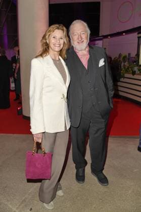 Leslie Malton with husband Felix von Manteuffel at the 23 GERMAN HEARING FILM AWARD 2025 at the Filmtheater Colosseum in Berlin on 25 03 2025
