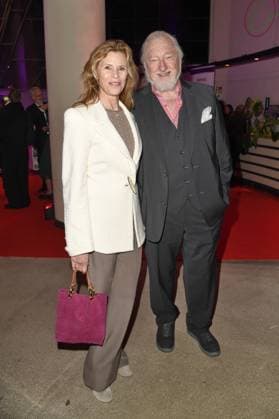 Leslie Malton with husband Felix von Manteuffel at the 23 GERMAN HEARING FILM AWARD 2025 at the Filmtheater Colosseum in Berlin on 25 03 2025
