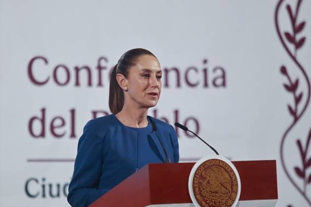 Mexico s President, Claudia Sheinbaum Pardo speaks during a briefing about the congressional decision on the case for the removal of the immunity of legislator Cuauhto moc Blanco after he was accused of sexual abuse. At National Palace. on March 26, 2025 in Mexico City, Mexico. Mexico City Mexico - ZUMAe321 20250326_zia_e321_001 Copyright: xCarlosxSantiagox