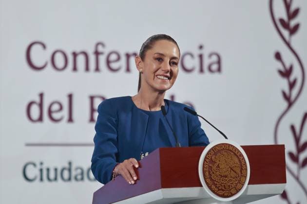 Mexico s President, Claudia Sheinbaum Pardo speaks during a briefing about the congressional decision on the case for the removal of the immunity of legislator Cuauhto moc Blanco after he was accused of sexual abuse. At National Palace. on March 26, 2025 in Mexico City, Mexico. Mexico City Mexico - ZUMAe321 20250326_zia_e321_008 Copyright: xCarlosxSantiagox