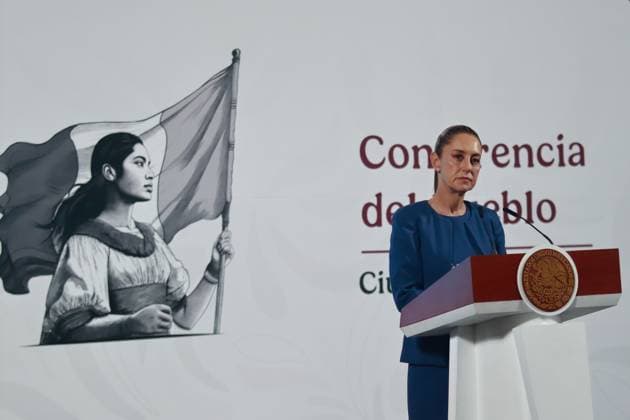 Mexico s President, Claudia Sheinbaum Pardo speaks during a briefing about the congressional decision on the case for the removal of the immunity of legislator Cuauhto moc Blanco after he was accused of sexual abuse. At National Palace. on March 26, 2025 in Mexico City, Mexico. Mexico City Mexico - ZUMAe321 20250326_zia_e321_009 Copyright: xCarlosxSantiagox