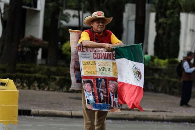 March 26, 2025, Mexico City, Cdmx, Mexico: Mothers, fathers, relatives, and classmates of the 43 students from Ayotzinapa, Guerrero, demonstrate on Paseo de la Reforma Avenue to demand that the government of Claudia Sheinbaum resolve the forced disappearance of the students, which occurred 10 years ago; the Mexican Army, the municipal police, and organized crime are being blamed for this incident. Mexico City Mexico - ZUMAp204 20250326_zip_p204_035 Copyright: xJosuexPerezx